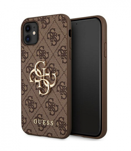 Nakładka do iPhone 12 Pro Max 6,7" GUHCP12L4GMGBR brązowa hard case 4G Big Metal Logo TFO Guess GSM111329