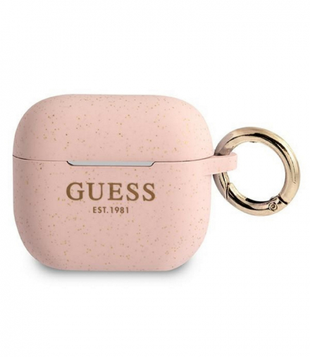 Etui do AirPods 3 GUA3SGGEP różowe Silicone Glitter TFO Guess GSM111381