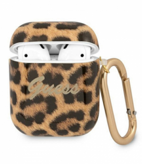 Etui do AirPods GUA2USLEO złote Leopard Collection TFO Guess GSM111384