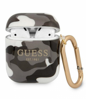 Etui do AirPods GUA2UCAMG czarne Camo Collection TFO Guess GSM111387