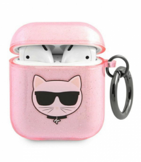 Etui do Airpods KLA2UCHGP różowe Glitter Choupette TFO Karl Lagerfeld GSM111715