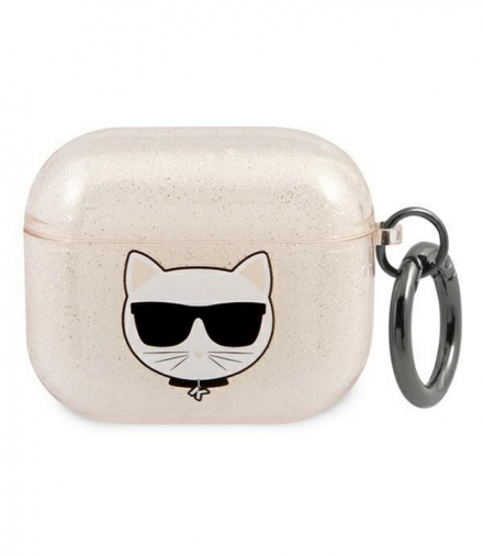 Etui do Airpods 3 KLA3UCHGD złote Glitter Choupette TFO Karl Lagerfeld GSM111721
