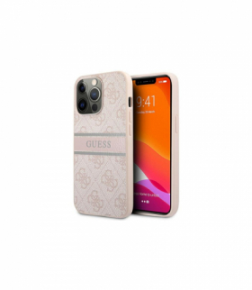 Nakładka do iPhone 13 Pro Max 6,7" GUHCP13X4GDPI różowa hard case 4G Stripe TFO Guess BRA011110