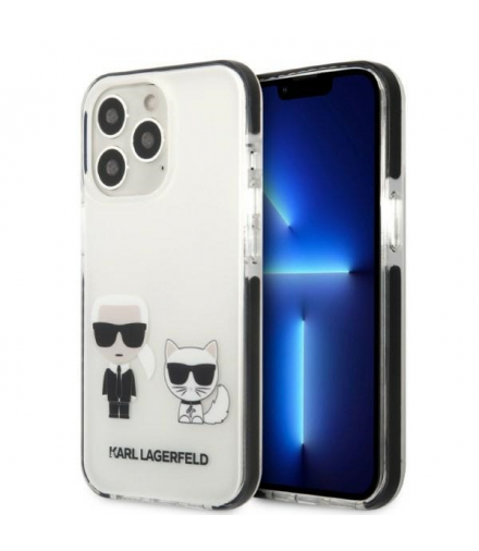 Nakładka do iPhone 13 Pro Max KLHCP13XTPEKCW czarna hard case Iconic Karl & Choupette TFO Karl Lagerfeld GSM114825