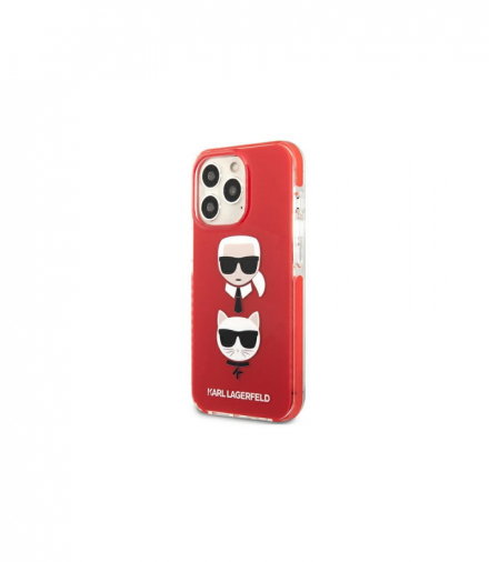 Nakładka do iPhone 13 Pro Max KLHCP13XTPE2TR czerwona hard case Iconic Karl & Choupette TFO Karl Lagerfeld GSM114833