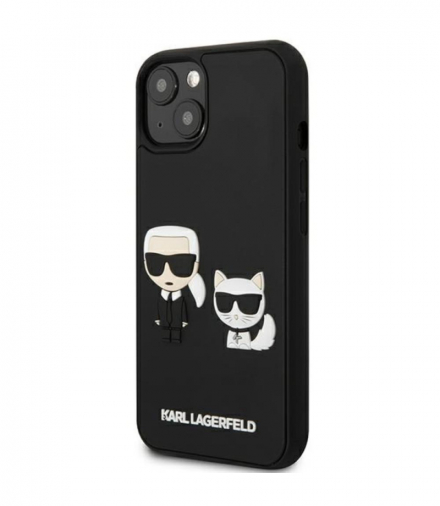 Nakładka do iPhone 13 KLHCP13M3DRKCK czarna hard case Iconic Karl & Choupette Head TFO Karl Lagerfeld GSM114907