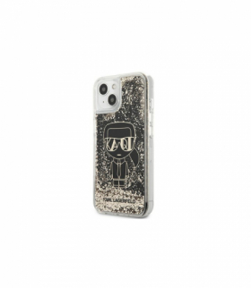 Nakładka do iPhone 13 KLHCP13MLGGKBK czarna hard case Liquid Glitter Iconic TFO Karl Lagerfeld GSM114927