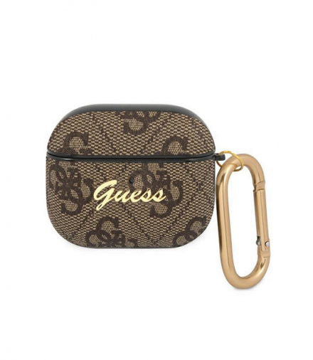 Etui do Airpods 3 GUA34GSMW brązowe 4G Script Metal TFO Guess GSM114994