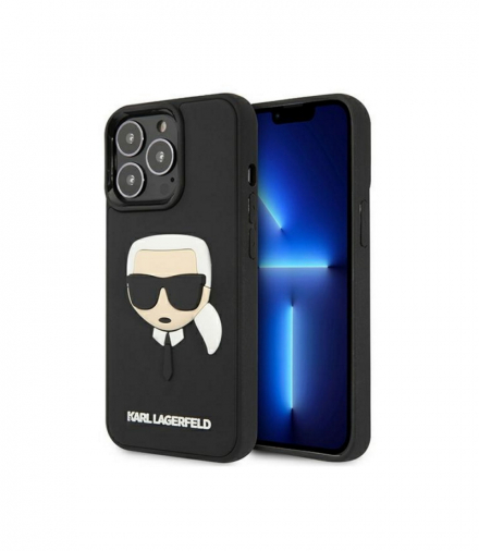 Nakładka do iPhone 13 Pro KLHCP13LKH3DBK hard case czarna Rubber Karl`s Head TFO Karl Lagerfeld GSM115014