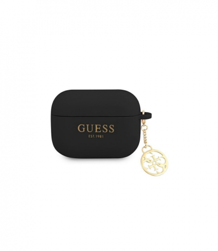 Etui do Airpods Pro GUAPLSC4EK czarne Logo 4G Charm TFO Guess GSM115094