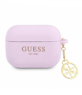 Etui do Airpods Pro GUAPLSC4EU fioletowe Logo 4G Charm TFO Guess GSM115106