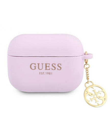 Etui do Airpods Pro GUAPLSC4EU fioletowe Logo 4G Charm TFO Guess GSM115106