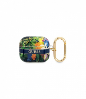 Etui do Airpods 3 GUA3HHFLB niebieskie Flower TFO Guess GSM115137