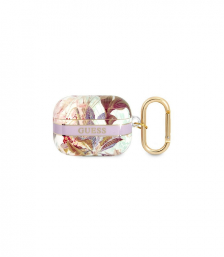 Etui do Airpods Pro GUAPHHFLU fioletowe Flower TFO Guess GSM115145