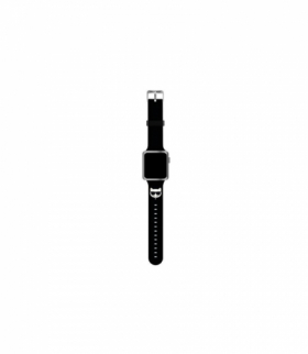 pasek do Apple Watch 38 / 40 / 41 KLAWMSLCK czarny Silicone Choupette Head TFO Karl Lagerfeld GSM115389