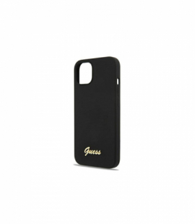 Nakładka do iPhone 13 Pro / 13 6,1" GUHMP13LLSLMGBK czarny hardcase Silicone Script Gold Logo TFO Guess GSM116058
