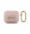 Etui do Airpods 3 GUA3SASMP różowe 4G Script Metal TFO Guess GSM114997