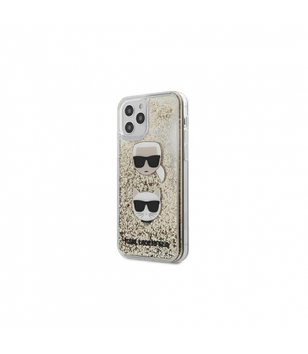 Nakładka do iPhone 13 Mini 5,4" KLHCP13SGKCD złota hard case Liquid Glitter Karl&Choupette TFO Karl Lagerfeld BRA011150