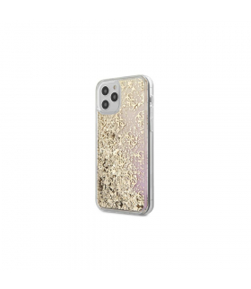 Nakładka do iPhone 12 / 12 Pro 6,1" GUHCP12MLG4GGPIGO złota hard case Gradient Liquid Glitter 4G TFO Guess GSM105909