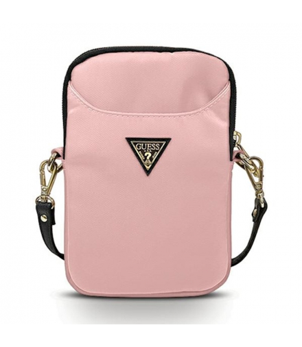 Torebka, etui, pokrowiec GUPBNTMLLP różowa Nylon Triangle Logo TFO Guess GSM104991