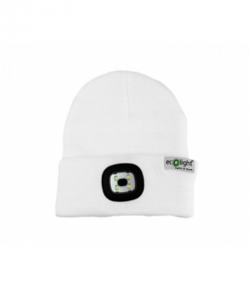 Czapka z latarką LED BIAŁA 1W 6500K EC20590