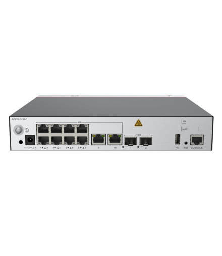Huawei AC650-128AP Kontroler 10x GE, 2x SFP+. AC DC HUAWEI AC650-128AP