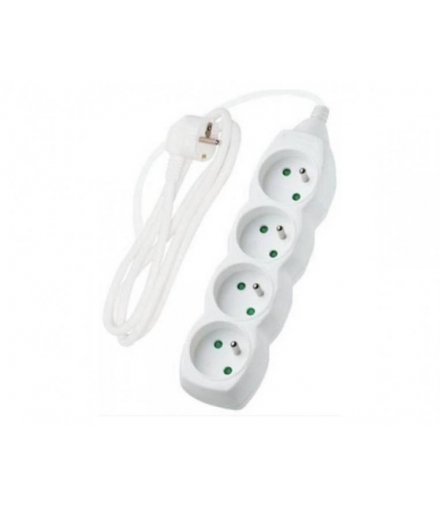 Przedłużacz sieciowy 4 Gniazda z uziemieniem 5m biały LXPP23