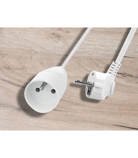 Przedłużacz elektryczny 3x1mm 1 gniaz. 1,5m 10A biały HQ E115L