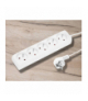 Przedłużacz elektryczny 3x1mm 5 gniaz. 3m 10A biały HQ E530L