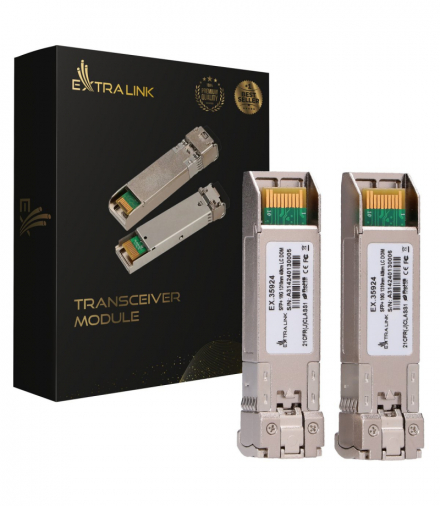 Extralink SFP+ 10G 2-pack Moduł SFP+ 10Gbps, LC/UPC, 1310nm, 40km, single mode, DOM EXTRALINK EX.35924