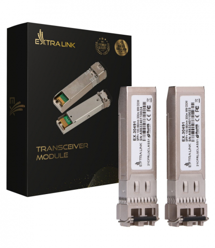 Extralink SFP+ 10G 2-pack Moduł SFP+ 10Gbps, 850nm, 300m, multi mode EXTRALINK EX.30491