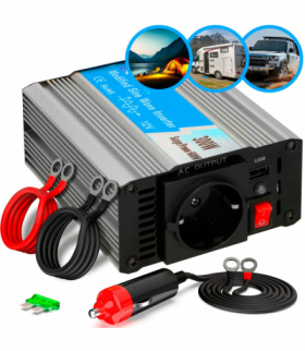 Extralink OPIM-300W Przetwornica napięcia samochodowa 12V, 300W modyfikowany sinus EXTRALINK EX.18037
