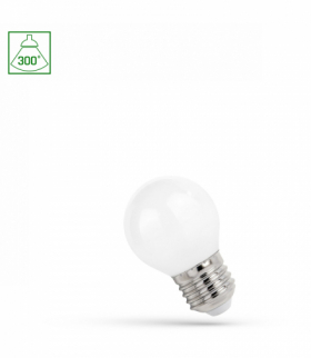 ŻARÓWKA LED KULKA E27 230V 1W COG WW MILKY SPECTRUM WOJ+14585