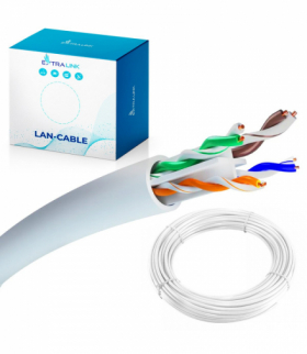 Extralink CAT6 UTP (U/UTP) Wewnętrzny Kabel sieciowy skrętka 50M EXTRALINK EX.32358