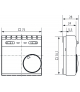 Analogowy-cyfrowy chronotermostat tygodniowy, zasilanie 3V 2x1.5V AA