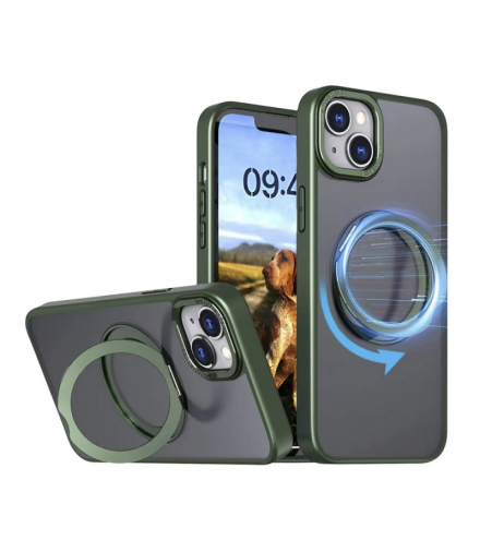 Nakładka Mag Ring Rotating do iPhone 15 6,1" zielona TFO GSM183082
