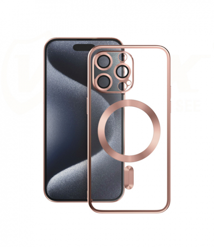 Nakładka Electroplating Mag TPU do iPhone 15 Plus 6,7" złoto-różowa TFO Vmax GSM177004