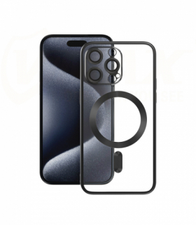Nakładka Electroplating Mag TPU do iPhone 15 Pro Max 6,7" czarna TFO Vmax GSM177008