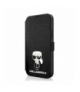 Etui do iPhone 12 Mini 5,4 KLFLBKP12SIKMSBK czarne book case Saffiano Iconic Metal TFO Karl Lagerfeld GSM106054