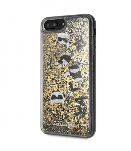 Nakładka do iPhone 7 Plus / 8 Plus KLHCI8LROGO czarno-złota hard case Glitter TFO Karl Lagerfeld GSM093477