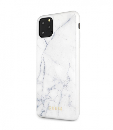 Nakładka do iPhone 11 Pro Max GUHCN65HYMAWH biała hard case Marble TFO Guess GSM096056