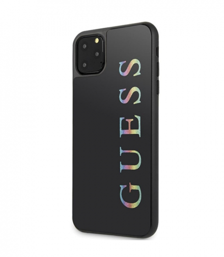 Nakładka do iPhone 11 Pro Max GUHCN65LGMLBK czarna hard case Glitter Logo TFO Guess GSM096062