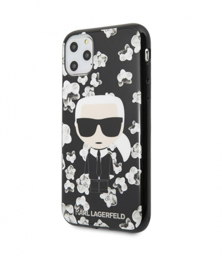 Nakładka do iPhone 11 Pro KLHCN58FLFBBK czarna hard case Flower Iconic Karl TFO Karl Lagerfeld GSM096085