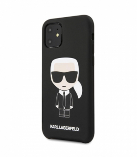 Nakładka do iPhone 11 KLHCN61SLFKBK czarna hard case Silicone Iconic TFO Karl Lagerfeld GSM098507