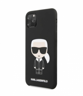 Nakładka do iPhone 11 Pro Max KLHCN65SLFKBK czarna hard case Silicone Iconic TFO Karl Lagerfeld GSM098508
