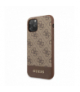 Nakładka do iPhone 11 Pro Max GUHCN65G4GLBR brązowa hard case 4G PU Metal Logo TFO Guess GSM099179