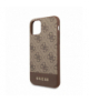 Nakładka do iPhone 11 Pro Max GUHCN65G4GLBR brązowa hard case 4G PU Metal Logo TFO Guess GSM099179