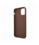 Nakładka do iPhone 11 Pro Max GUHCN65G4GLBR brązowa hard case 4G PU Metal Logo TFO Guess GSM099179