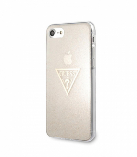 Nakładka do iPhone 7 / 8 GUHCI8SGTLGO złote hard case Glitter Triangle TFO Guess GSM100114