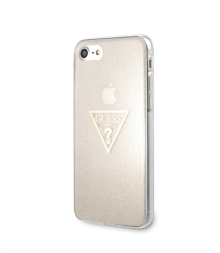 Nakładka do iPhone 7 / 8 GUHCI8SGTLGO złote hard case Glitter Triangle TFO Guess GSM100114